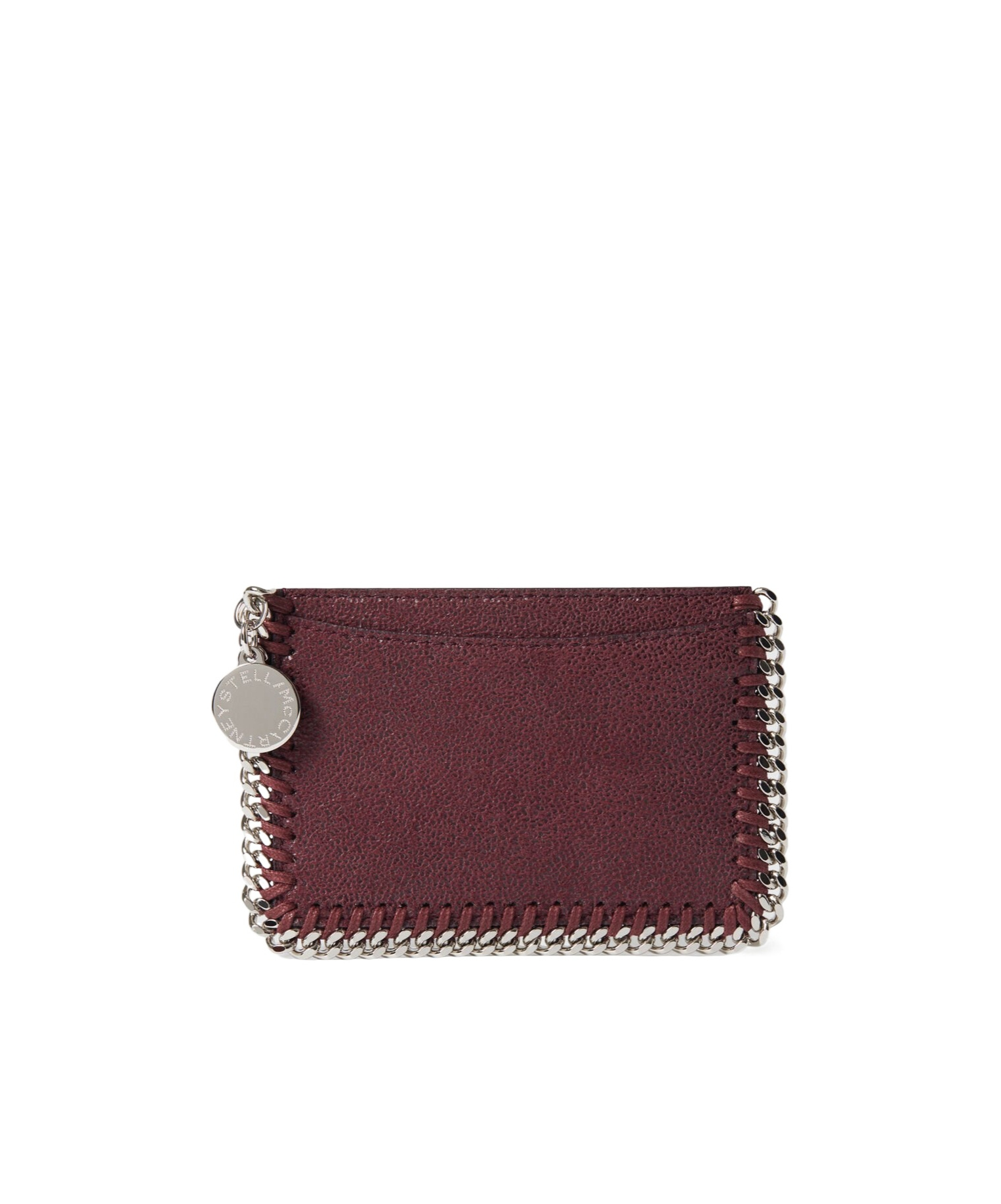Stella Mccartney Falabella Slip Cardholder In Burgundy