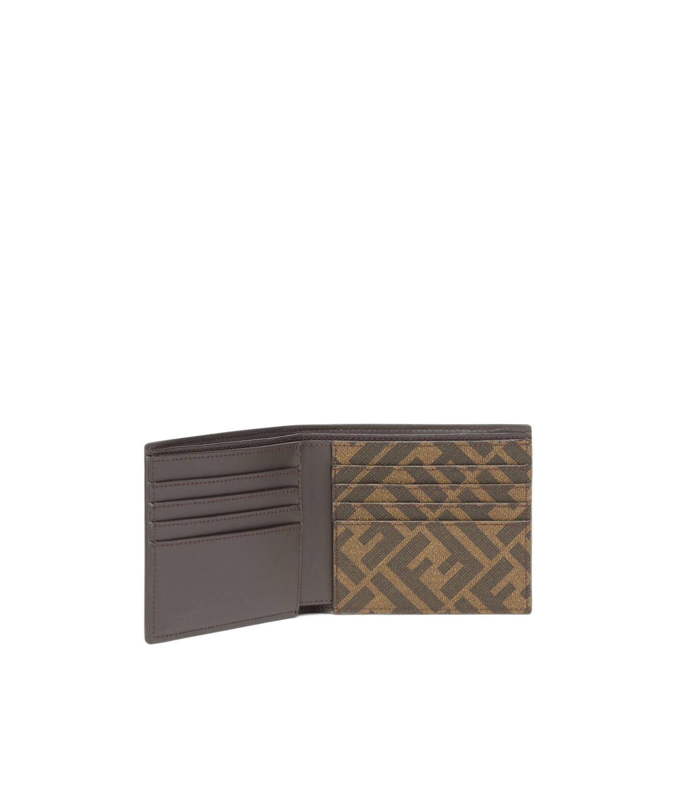 Fendi Ff-plaque Wallet In Black