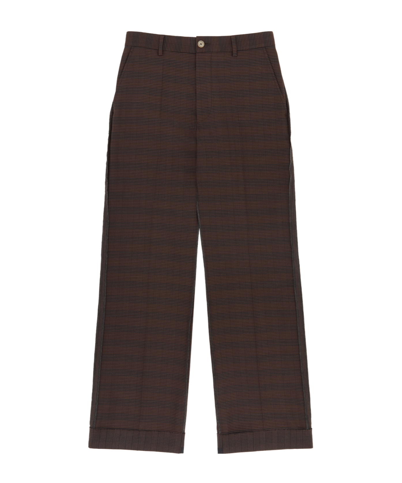 Mm6 Maison Margiela Checked Trousers In Black