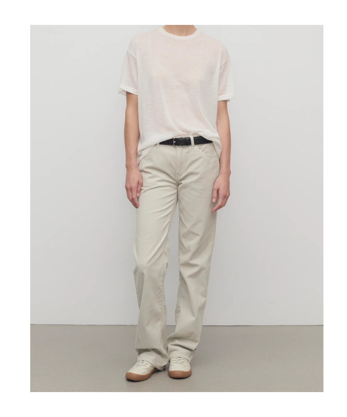 The Row Carlyl Corduroy Trousers In White