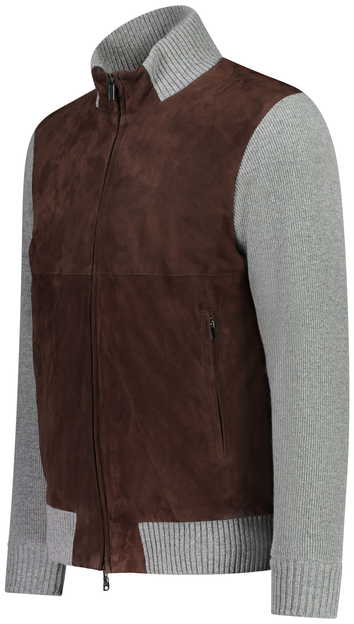 Shop Paul & Shark Zippered Knitted Cardigan In Black