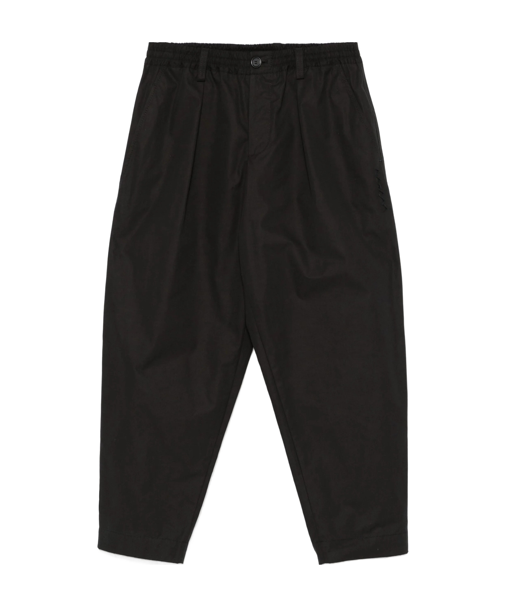 Marni Elastic Waist Casual Pants In Black
