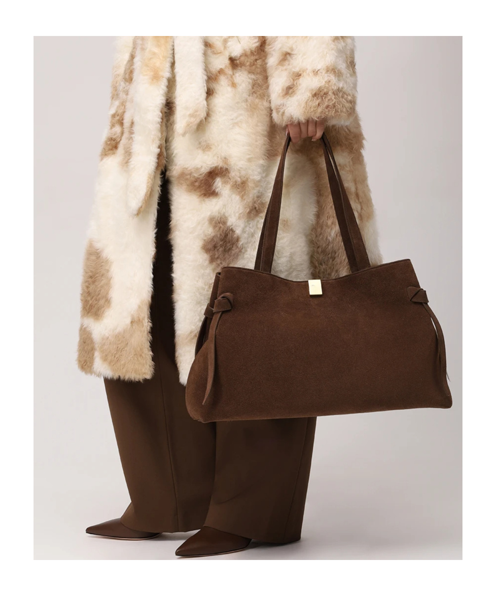 Yuzefi Tie-detail Tote Bag In Brown