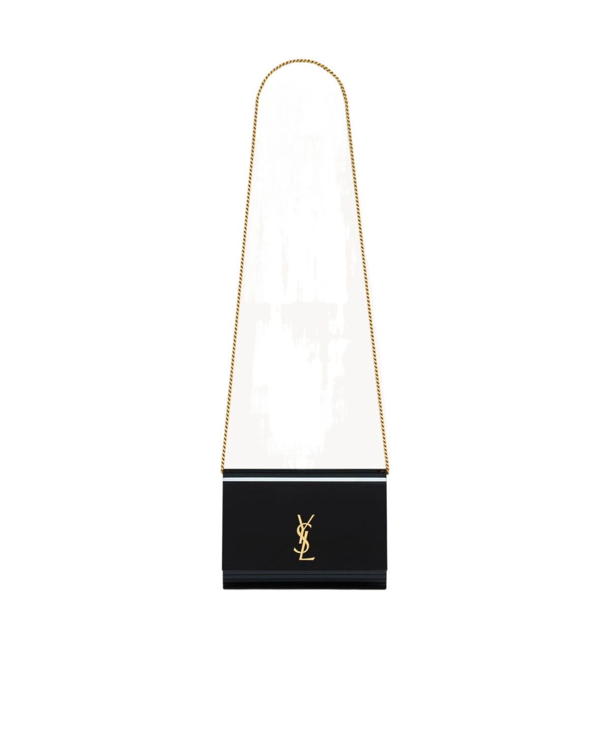Saint Laurent Vicky Minaudière In Plexiglas