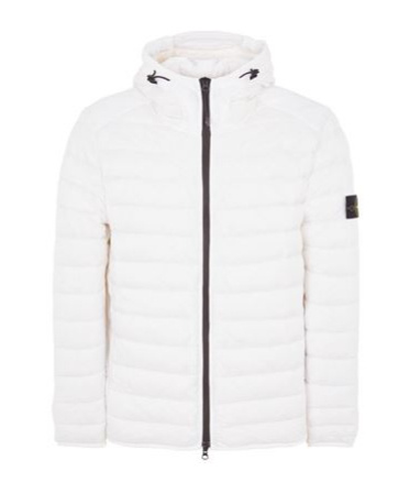 Stone Island Compass-badge Quilted Puffer Jacket In White