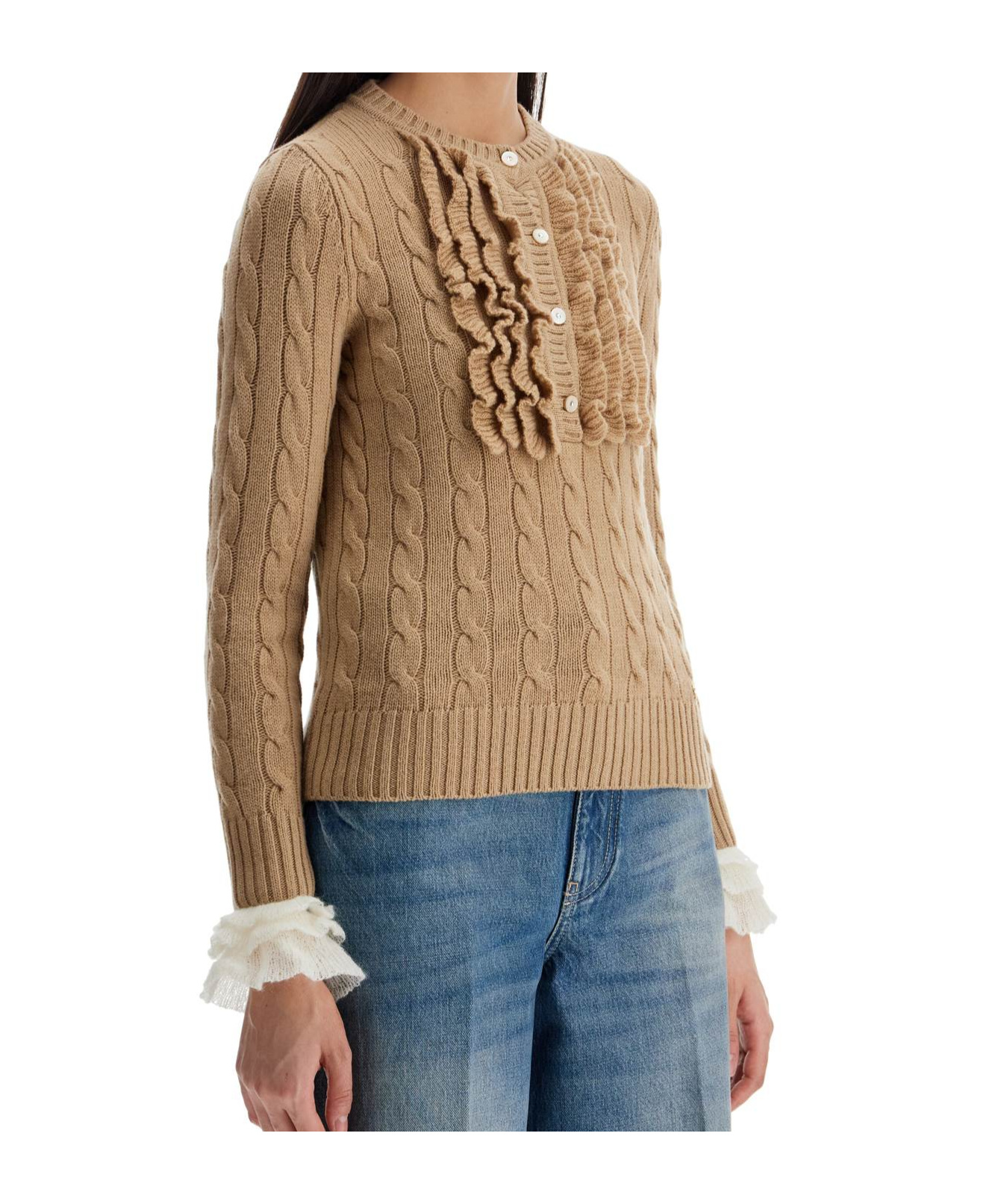 Valentino Knit Sweater In Nude