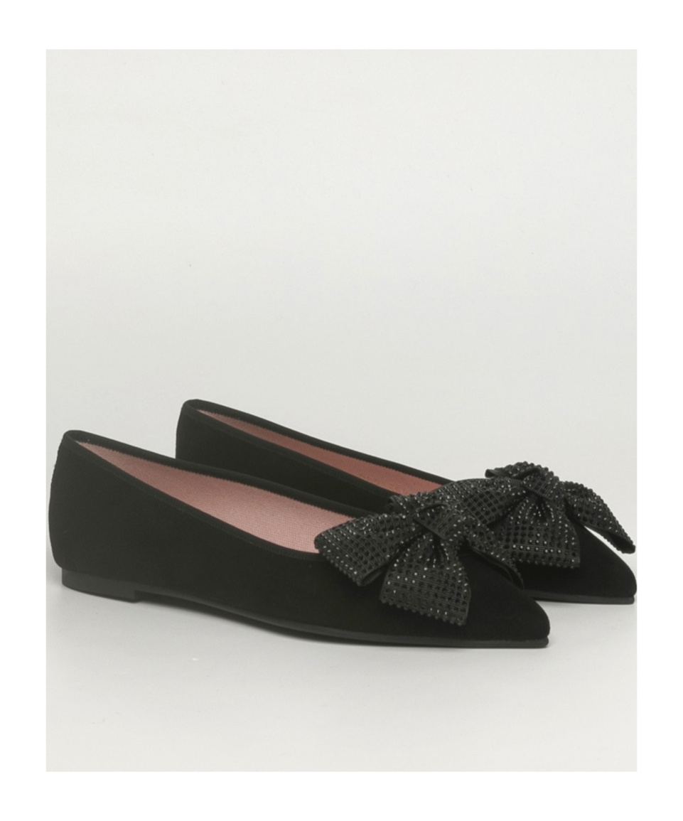 Pretty Ballerinas Ella Pointed Flats In Black