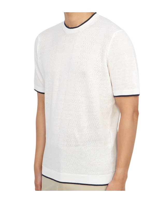 Drumohr Short-sleeved Sweater In White