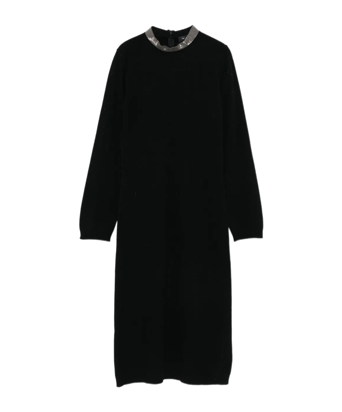 Fabiana Filippi Dresses With Long Sleeves And Metallic Collar In Black