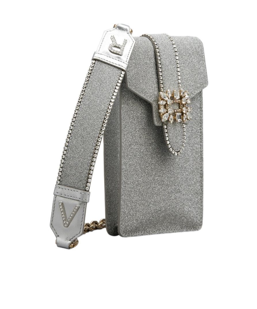 Roger Vivier Mini Shoulder Bag In Gray