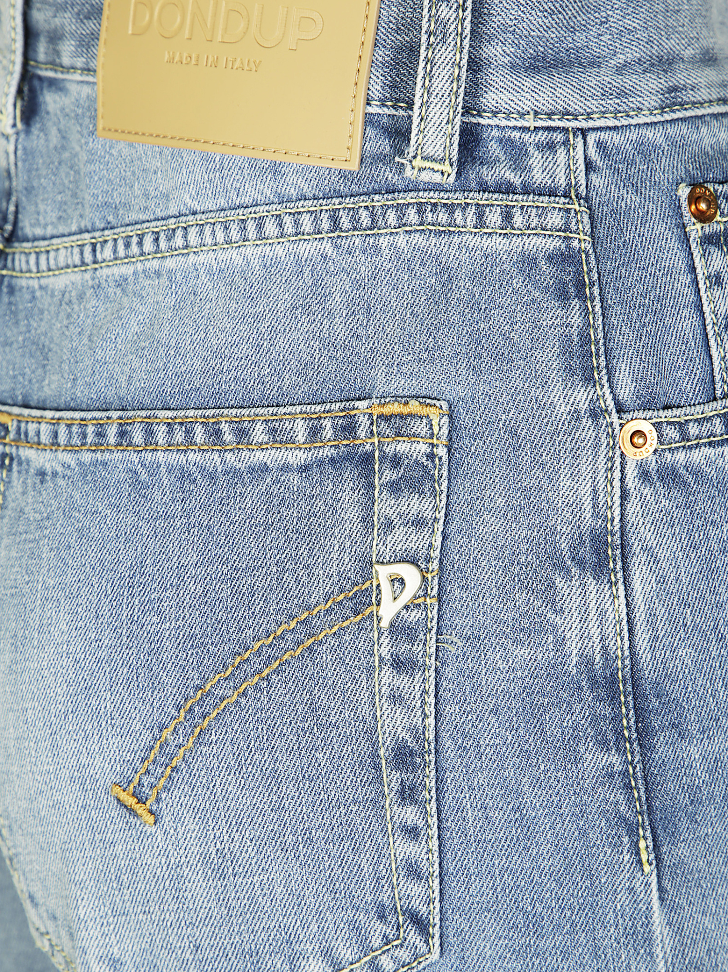 Dondup Amber Trousers Rivet Detailing In Blue