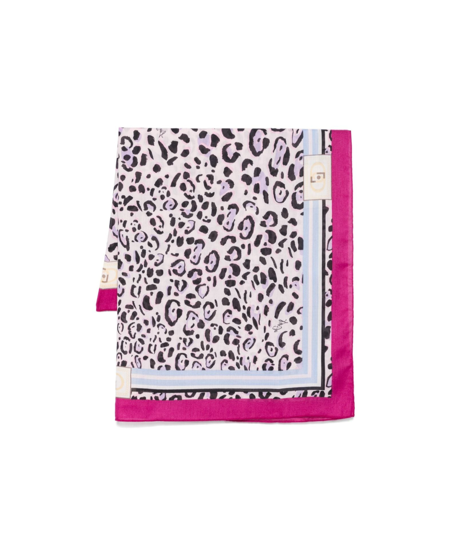 Liu •jo Leopard-print Scarf In Gray