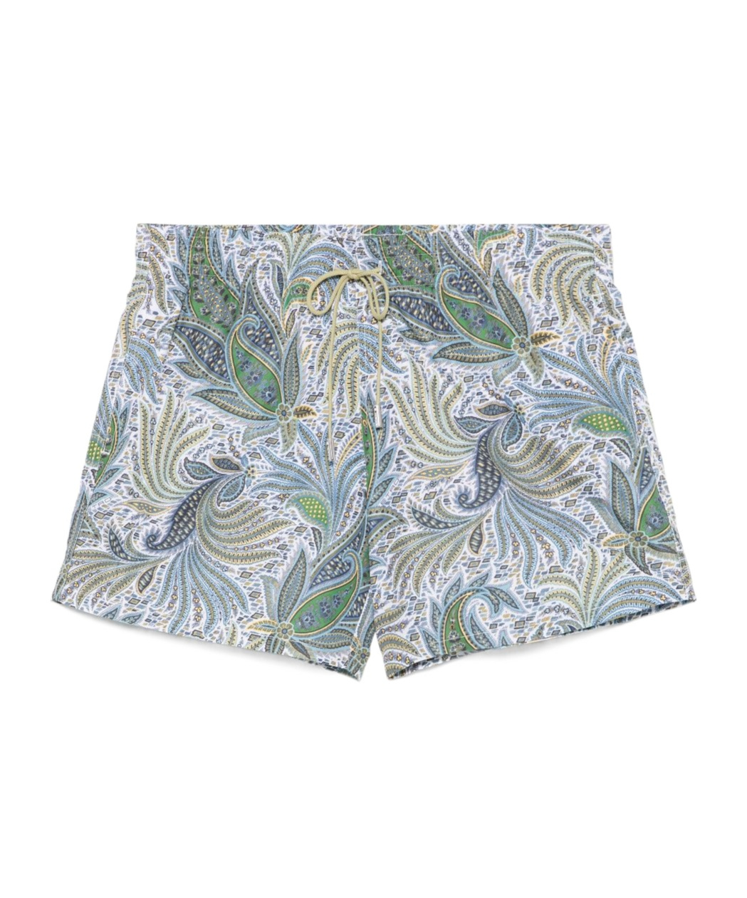Etro All-over Patterned Drawstring Shorts In Gray