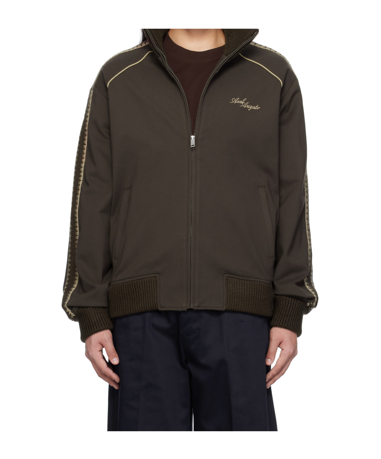 Axel Arigato Carter Ponte-jersey Track Jacket In Black