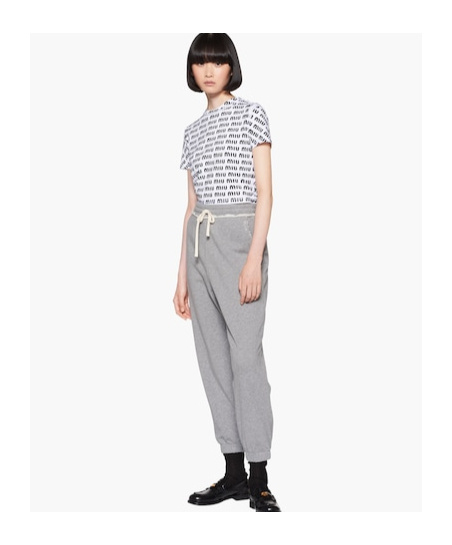 Miu Miu Logo-print T-shirt In White