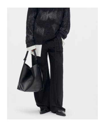 Ann Demeulemeester Anneke Comfort Tailored Trousers In Black
