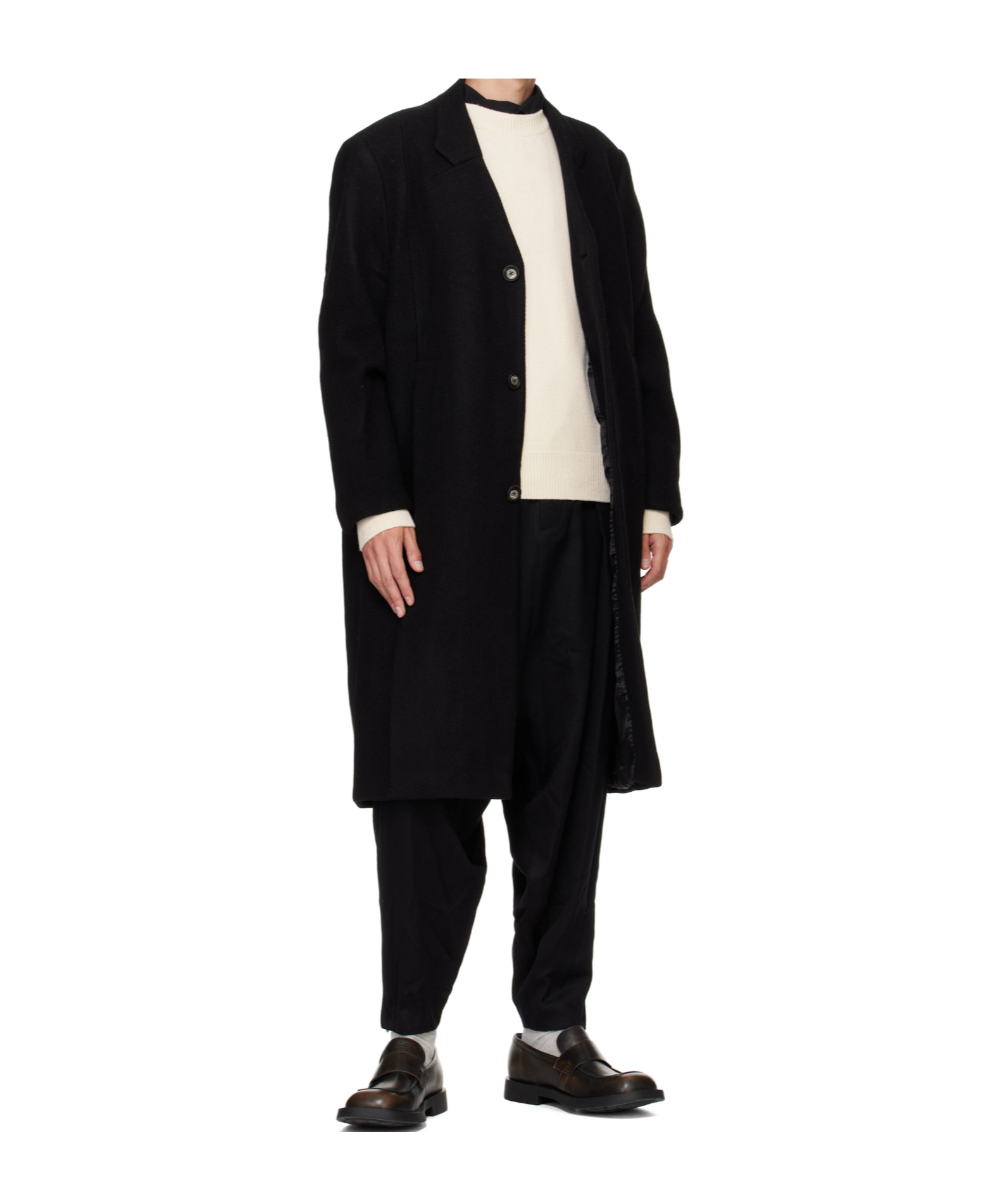 Ader Error Long-sleeved Coat In Black