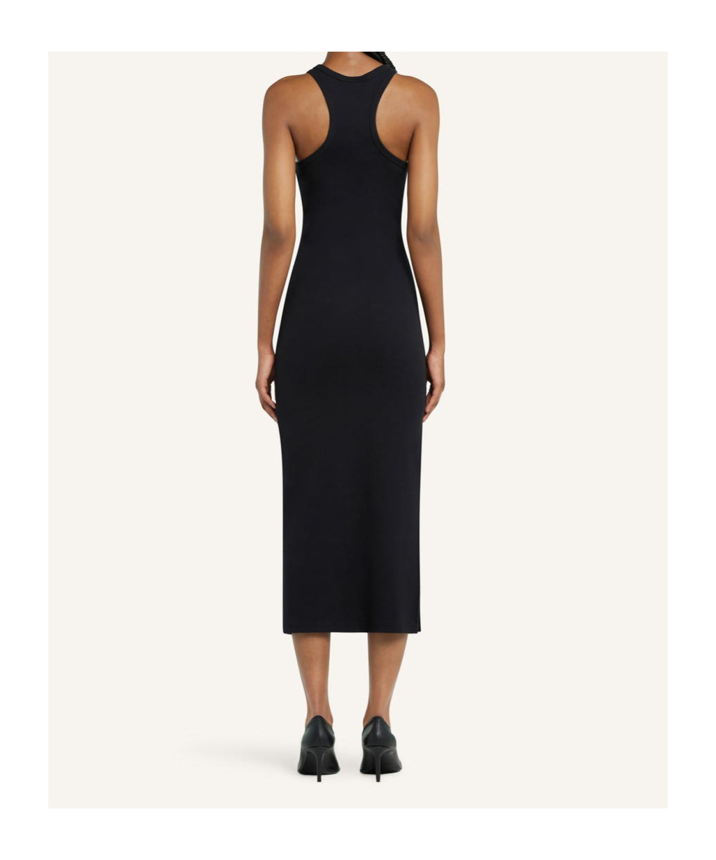 Courrèges Courregès Canale Navy Scuba Straps Dress In Black