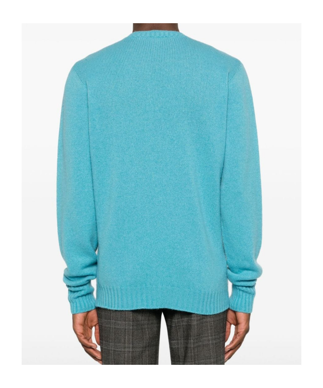 Drumohr Crew Neck Long Sleeve Sweater In Blue