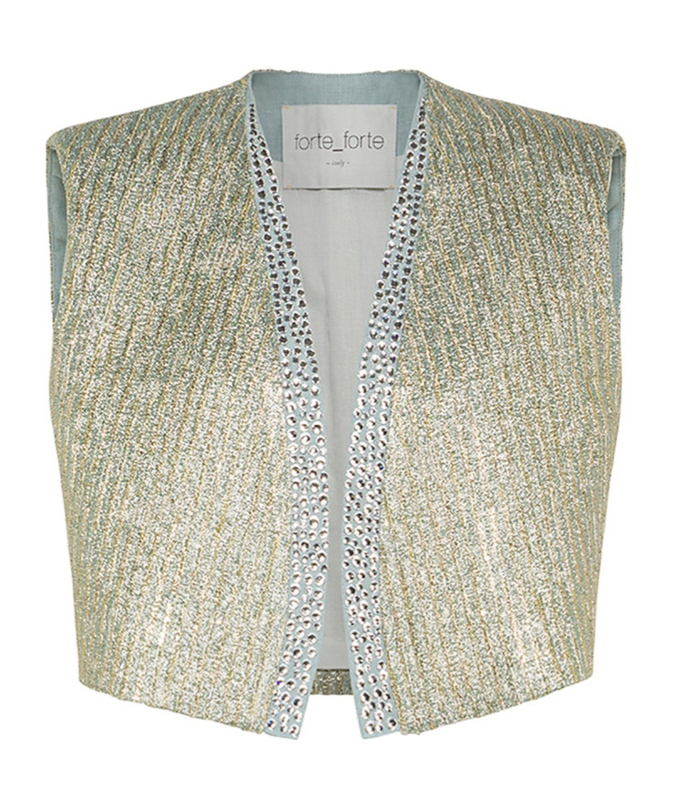 Forte Forte Jacquard Vest With Diamanté Detailing