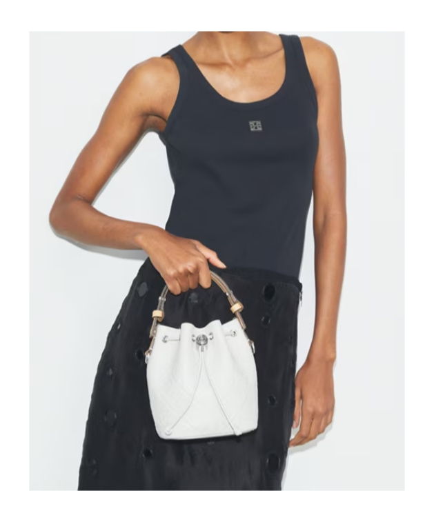 Tory Burch Mini T Monogram Bucket Bag