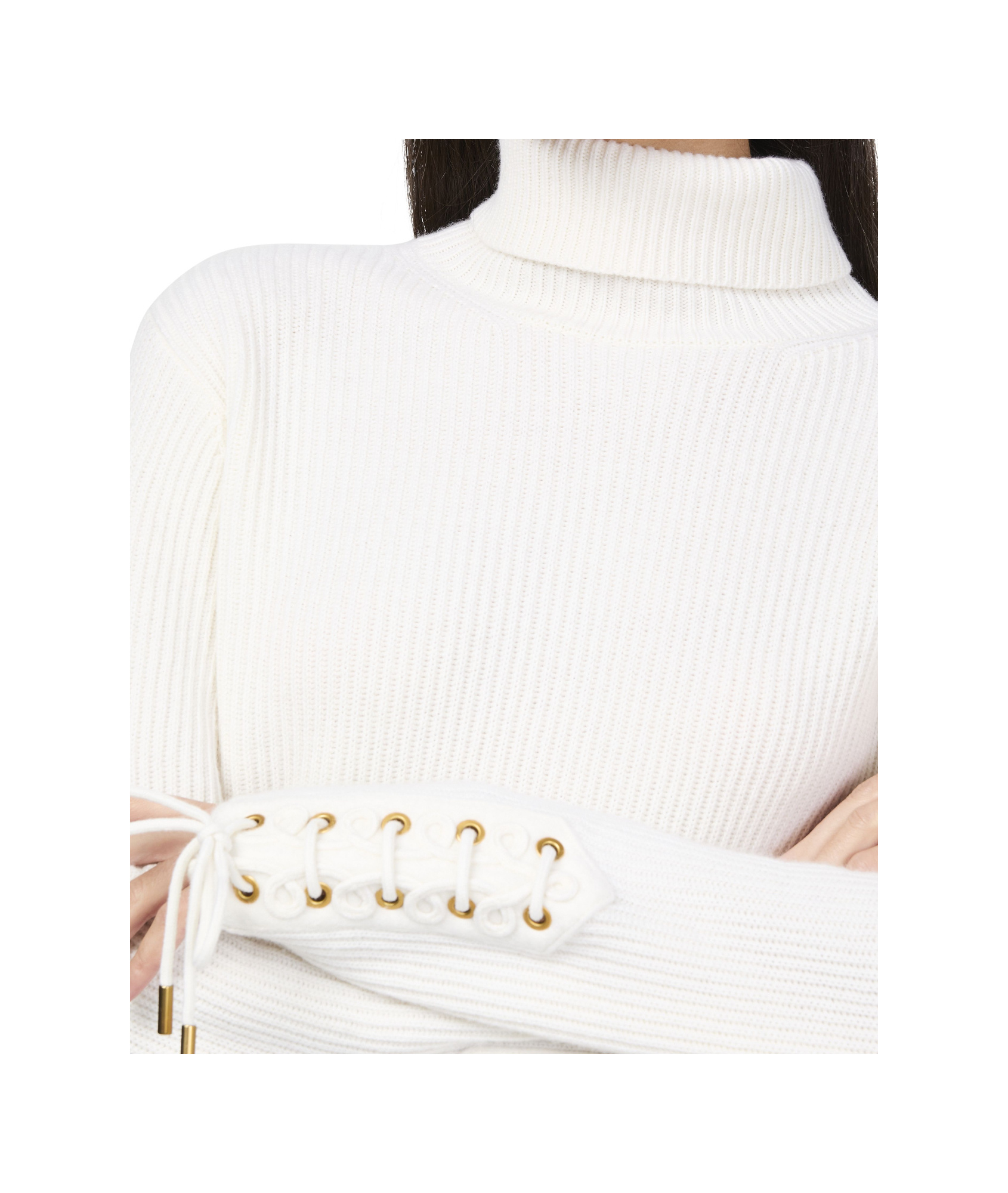 MAX MARA HIGH-NECKED LONG-SLEEVED DRESS 