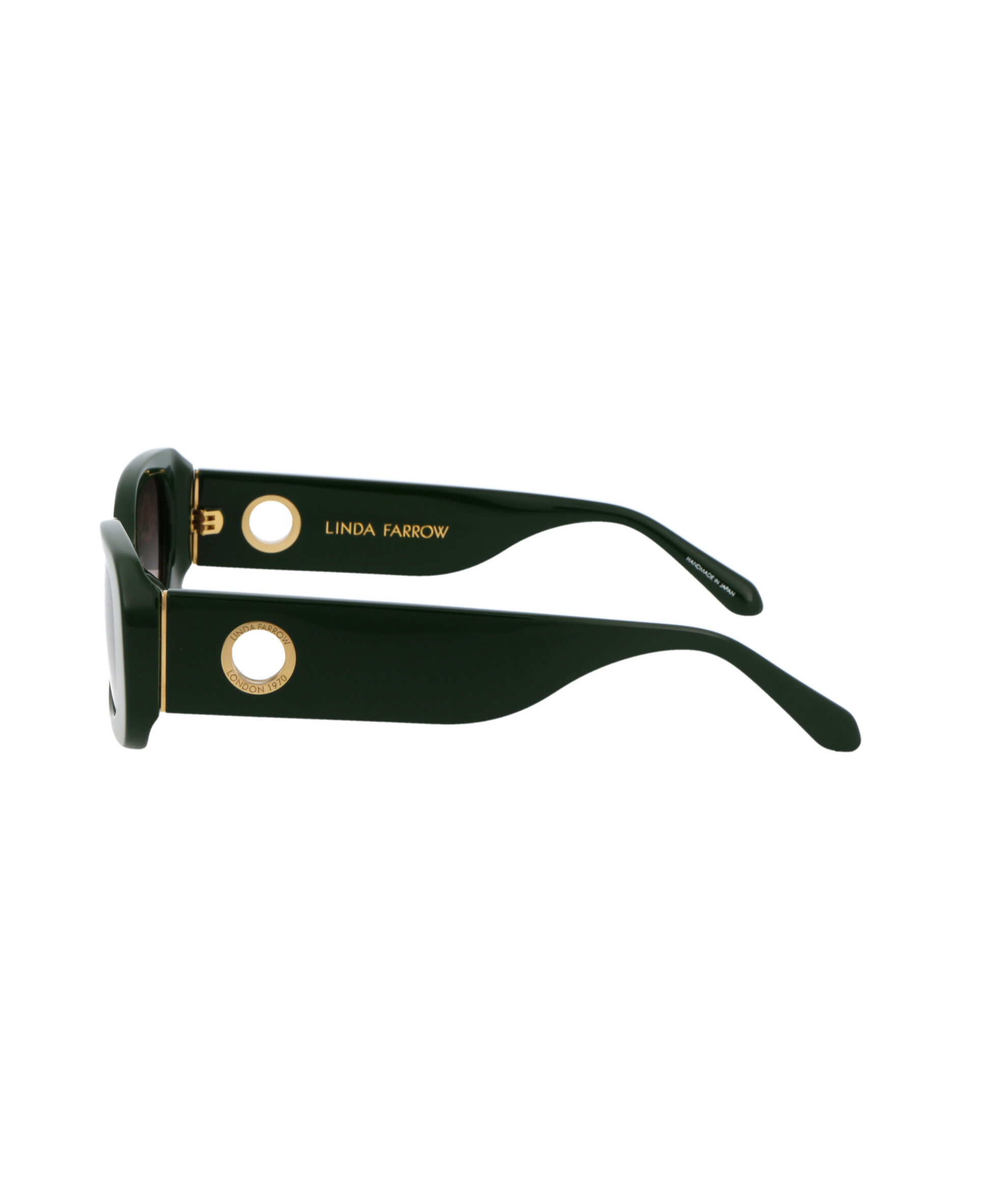 Linda Farrow Lola Rectangle Frame Sunglasses In Black