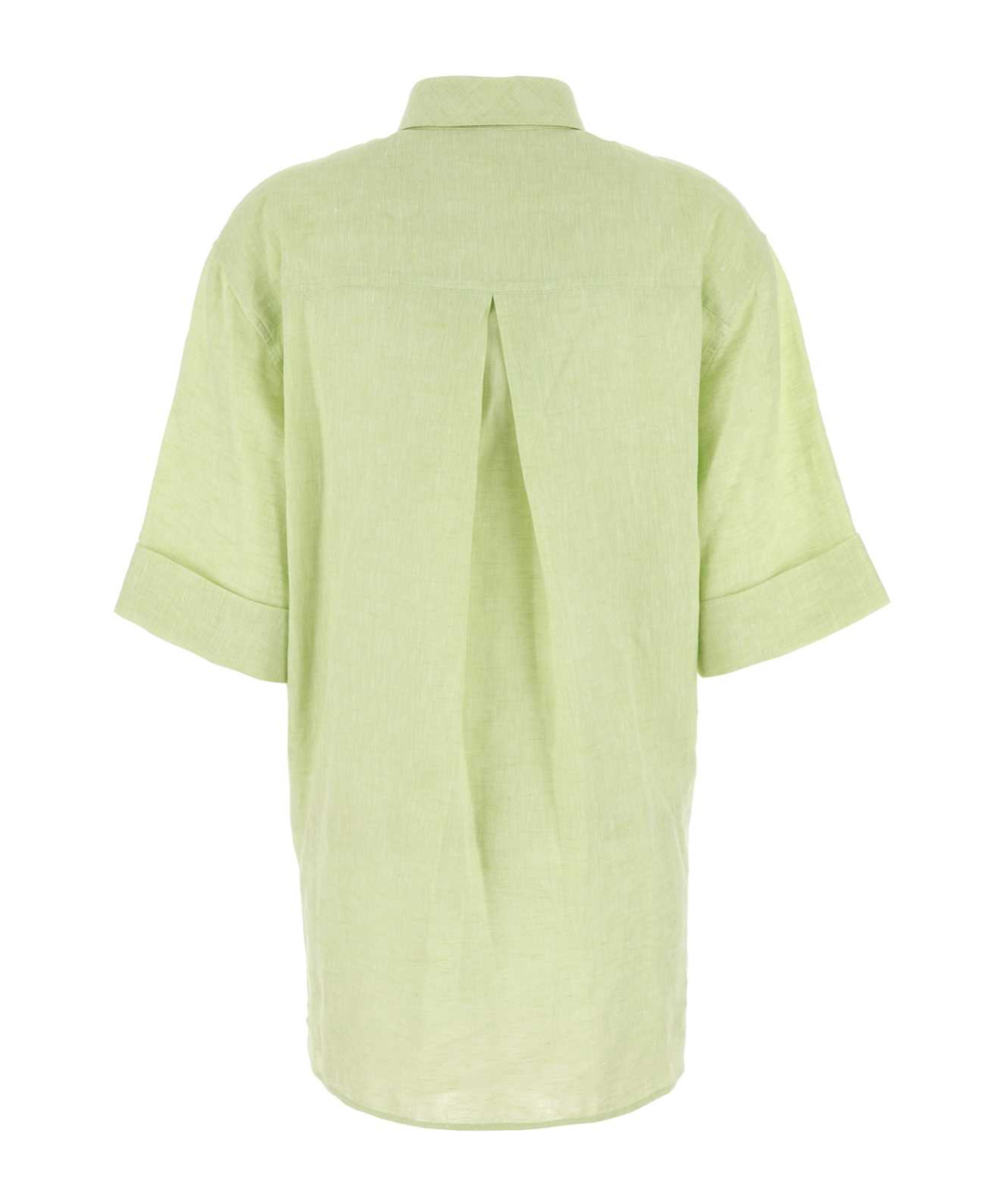 Valentino Garavani Pastel Green Linen Blouse In Green
