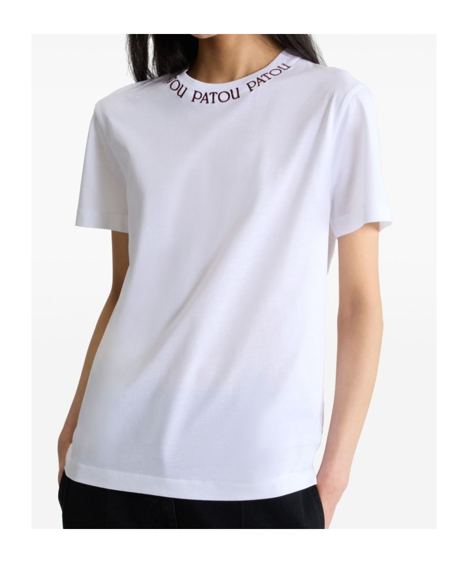 Patou Logo-embroidered T-shirt In White