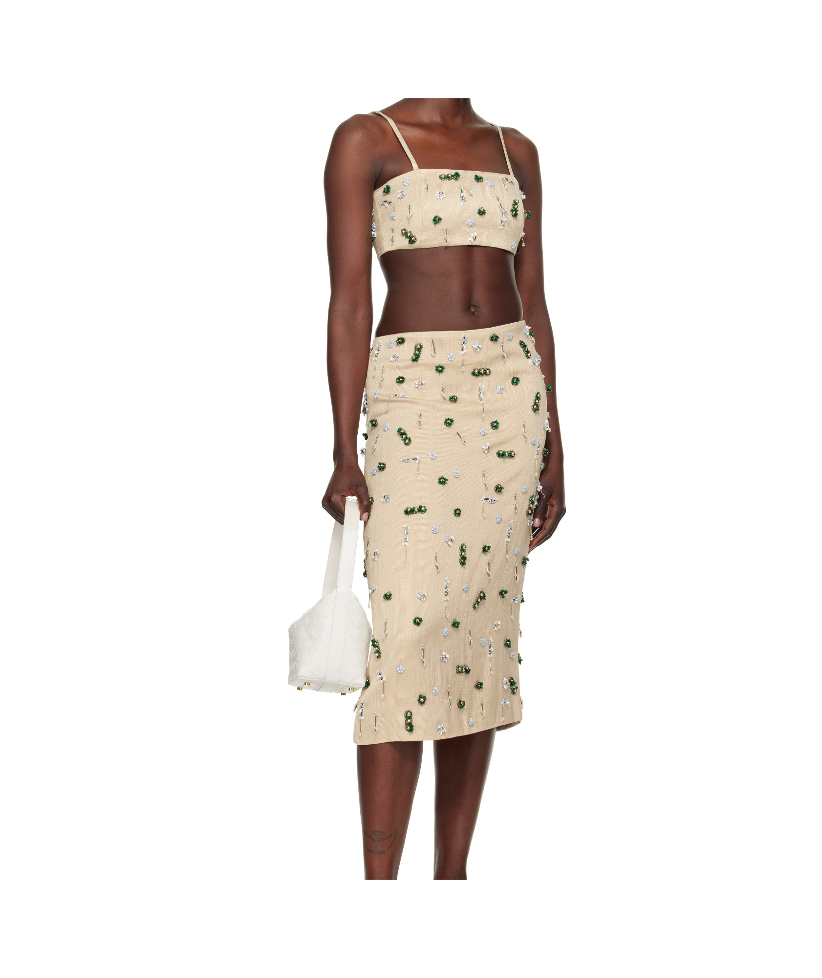 Christopher Esber Embla Beaded Top In Neutral