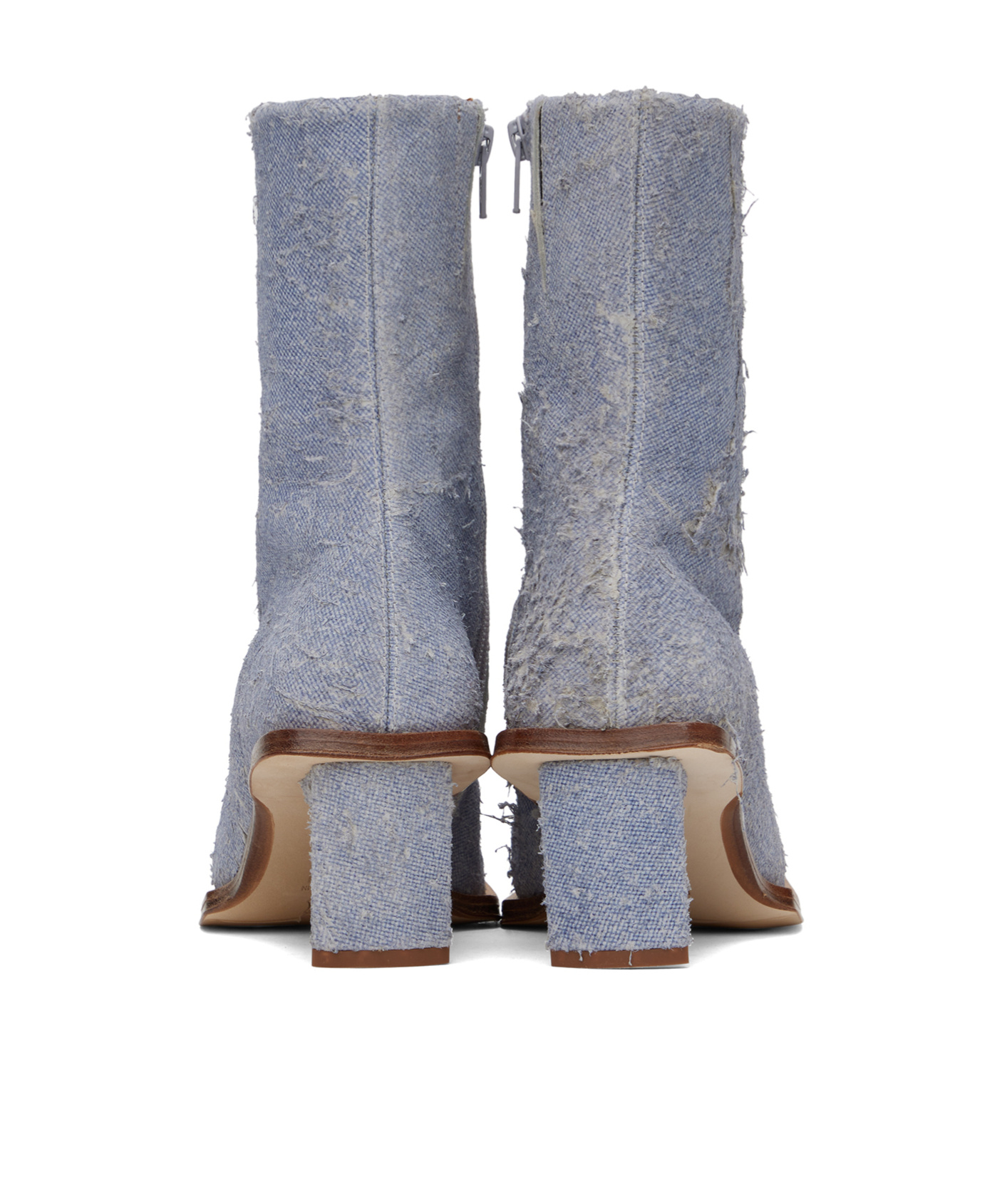 Miista Brenda Zipper Short Boots In Gray