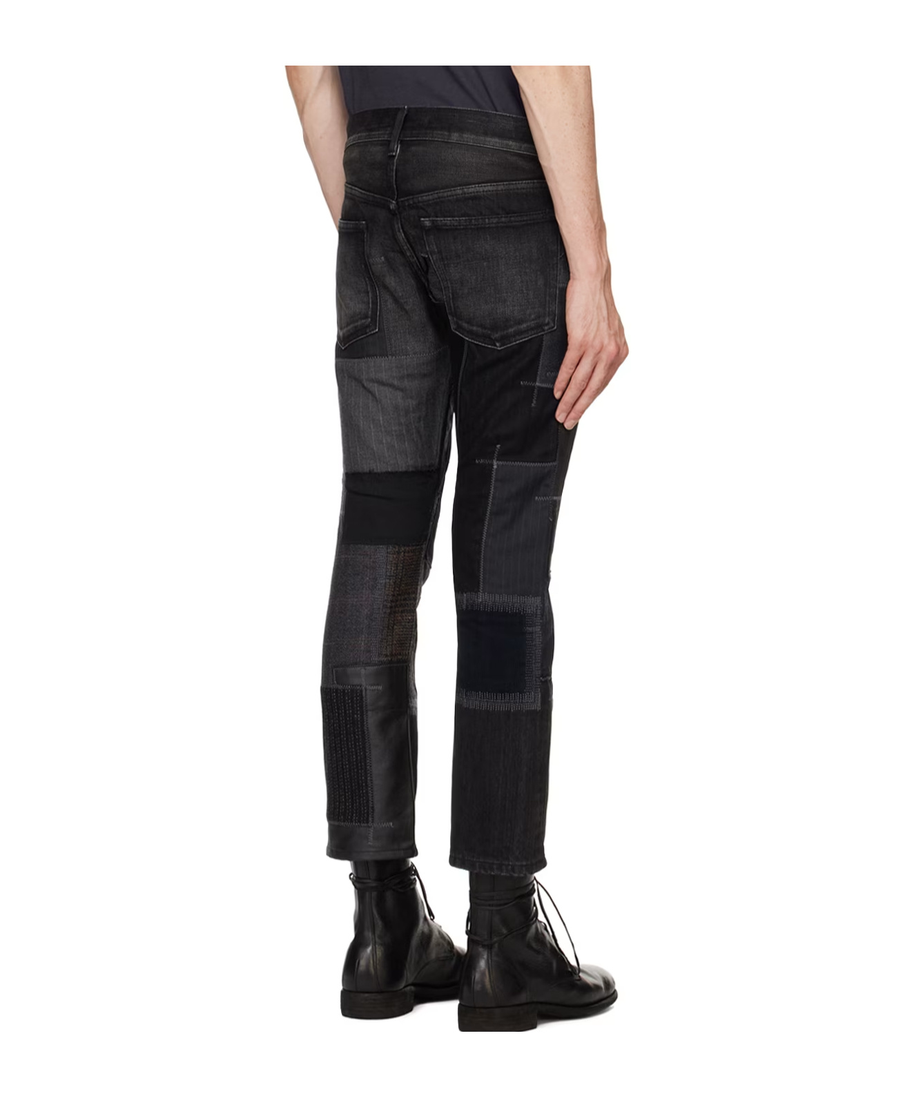 Junya Watanabe Five-bag Stitching Jeans In Black