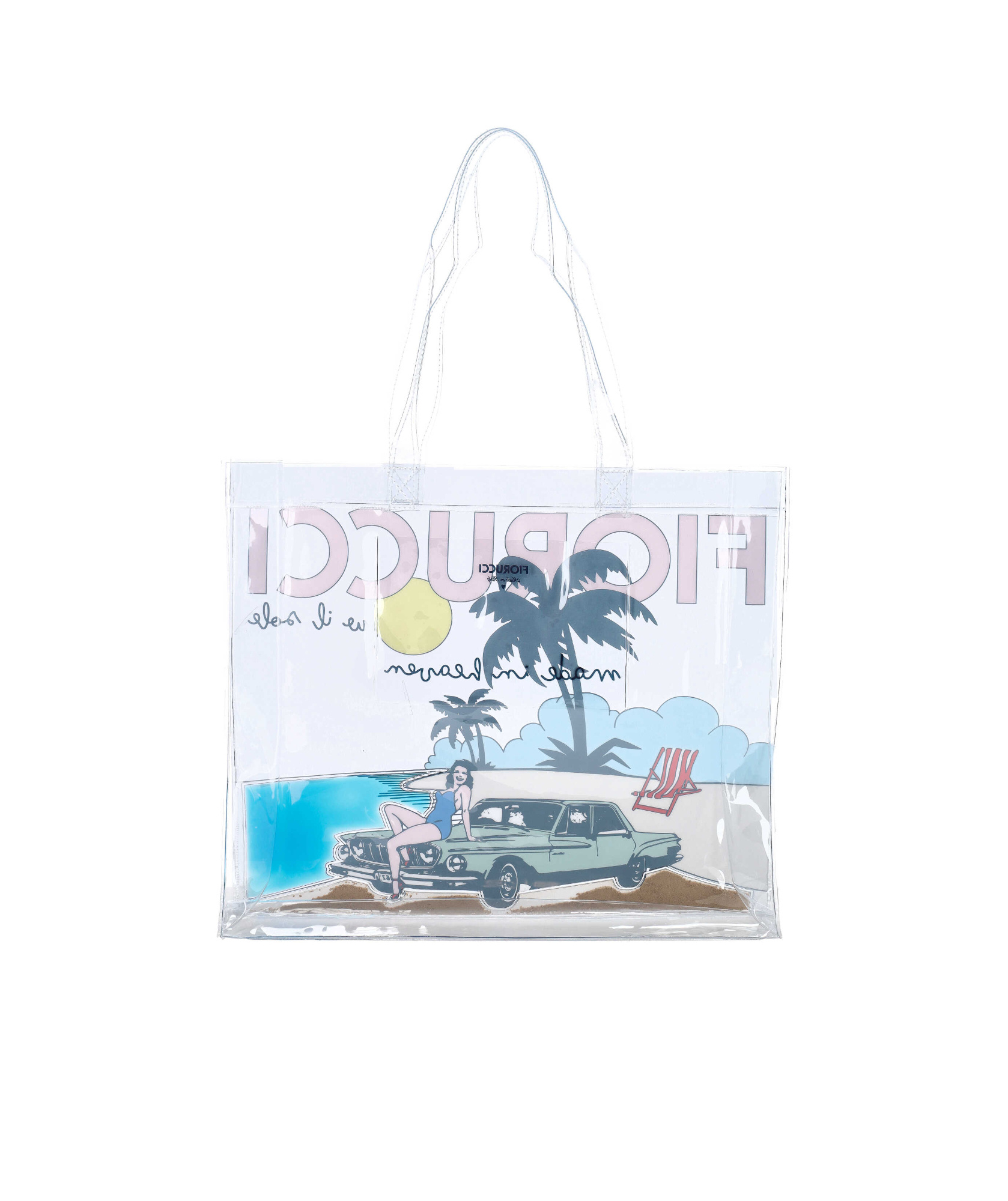 Fiorucci Multicolour Pvc Shopper In White