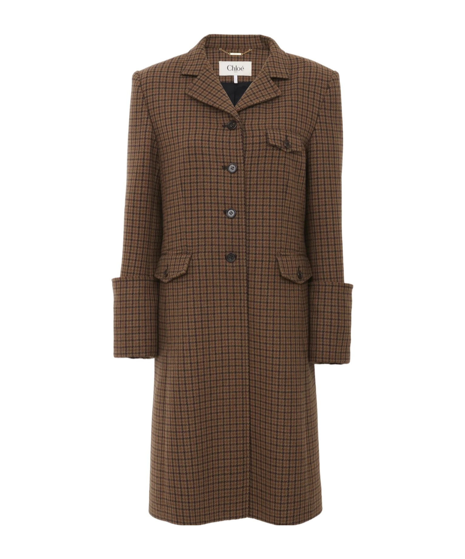 Chloé Long-sleeved Coat In Animal Print