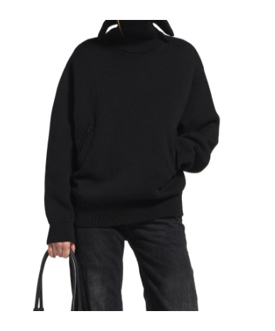 Balenciaga Turtleneck Sweater In Black