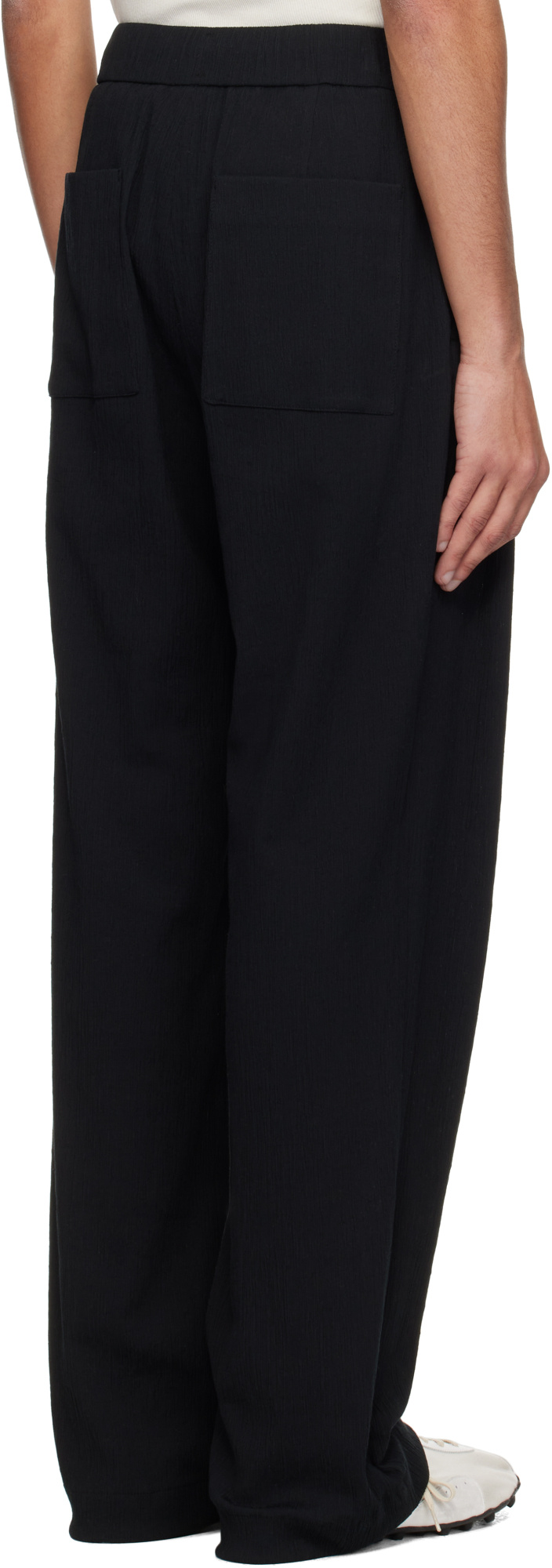 Wooyoungmi Black Crinkled Trousers