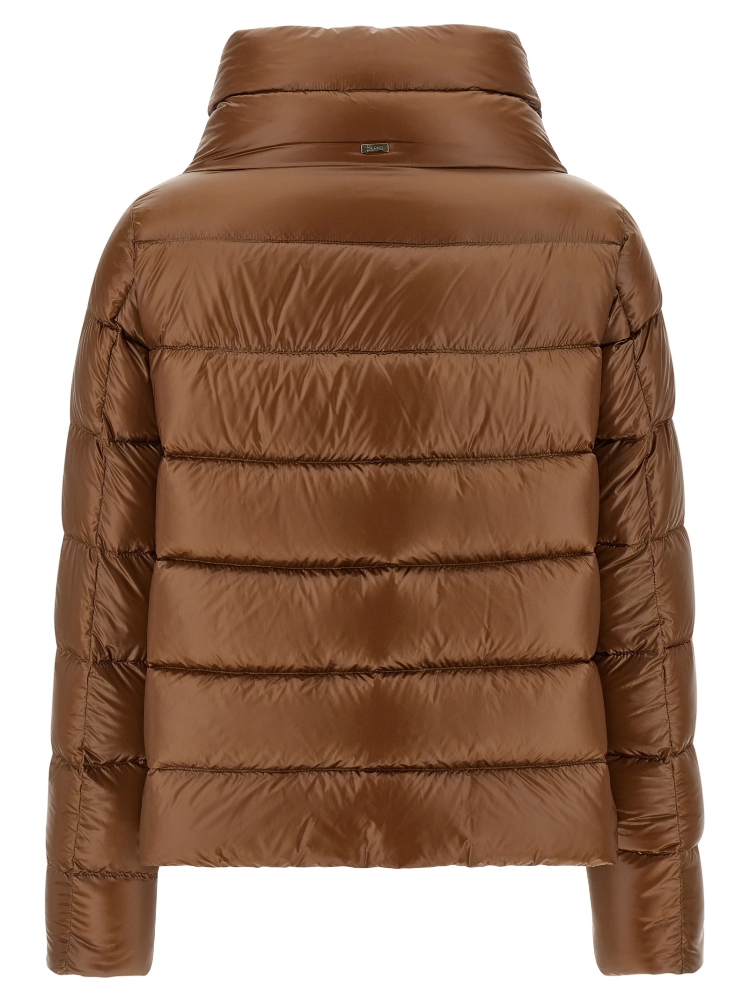 Herno Monogram Down Jacket In Brown