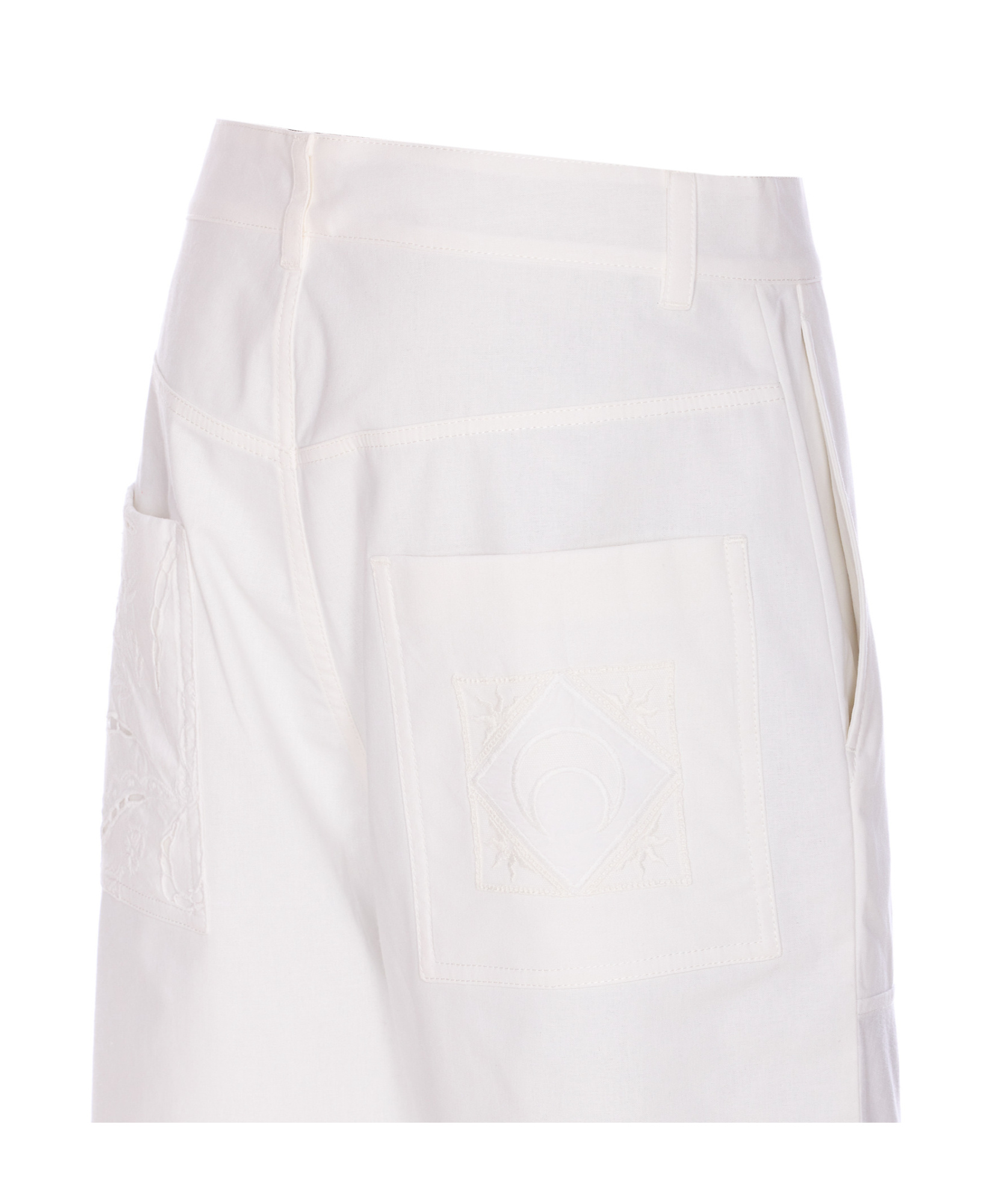 Marine Serre Belt Loops Slacks In White