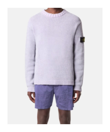 Stone Island Painted-effect Sweater In White