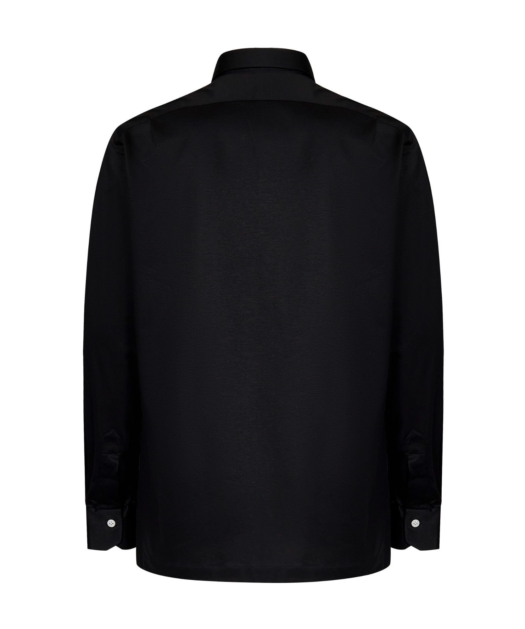 Shop Kiton Long-sleeved Polo Shirt In Black