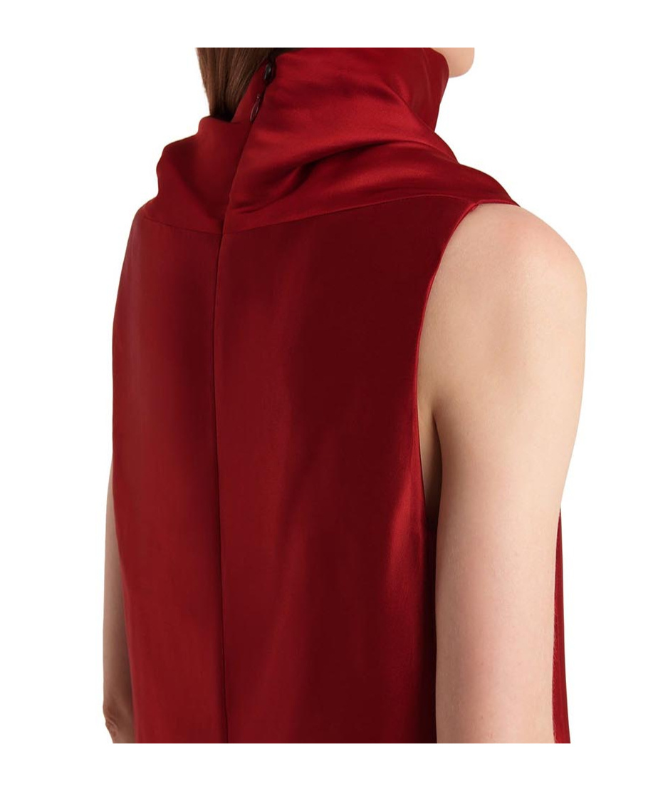 Khaite Womens Crimson Daria Sleeveless Woven Mini Dress In Red