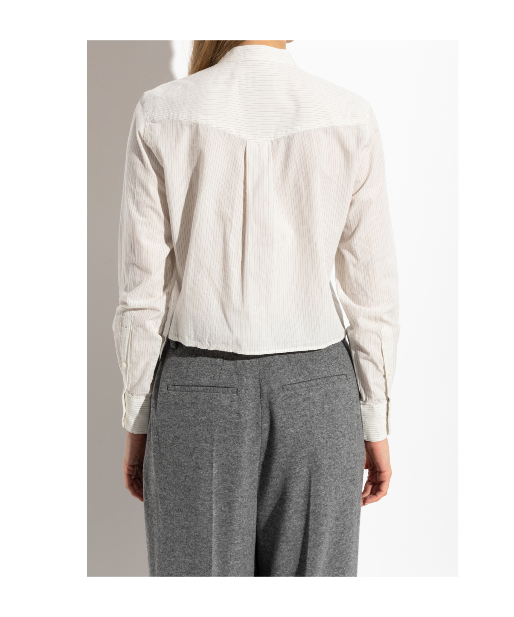 OFFICINE GENERALE STRIPED PATTERN SHIRT