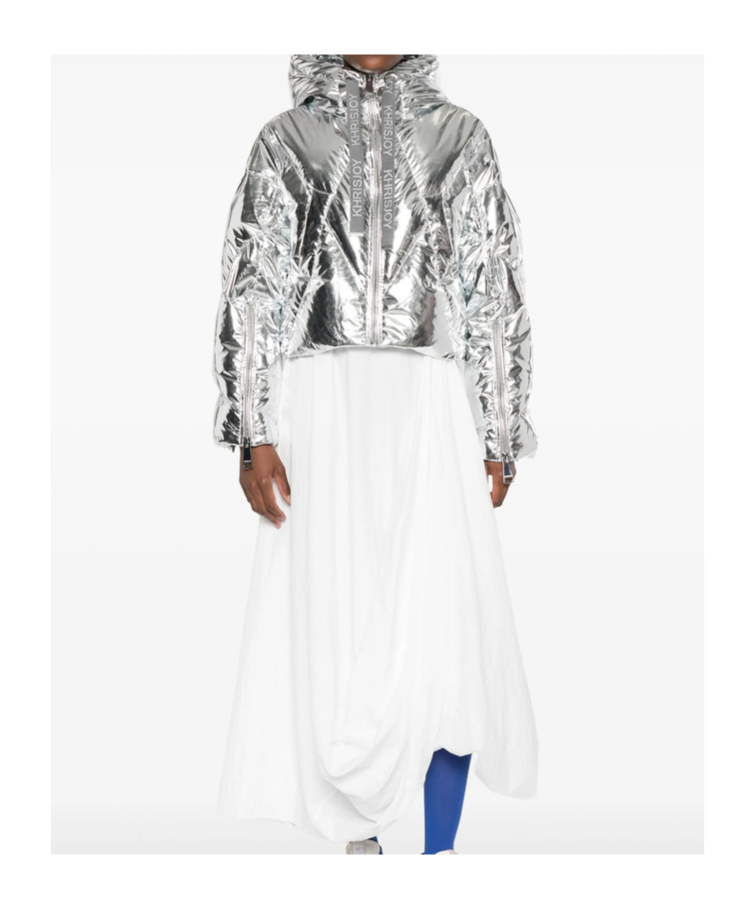 Khrisjoy Long-sleeved Down Jacket In Metallic