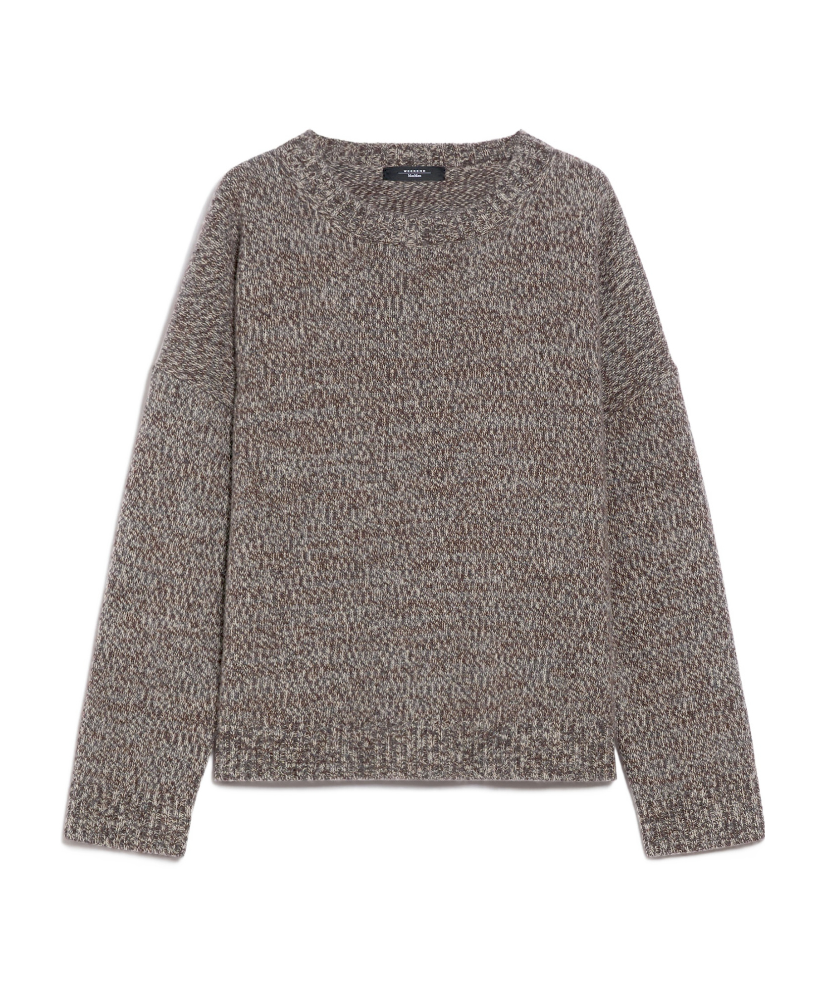 Weekend Max Mara Round-neck Wool Sweater In Gray