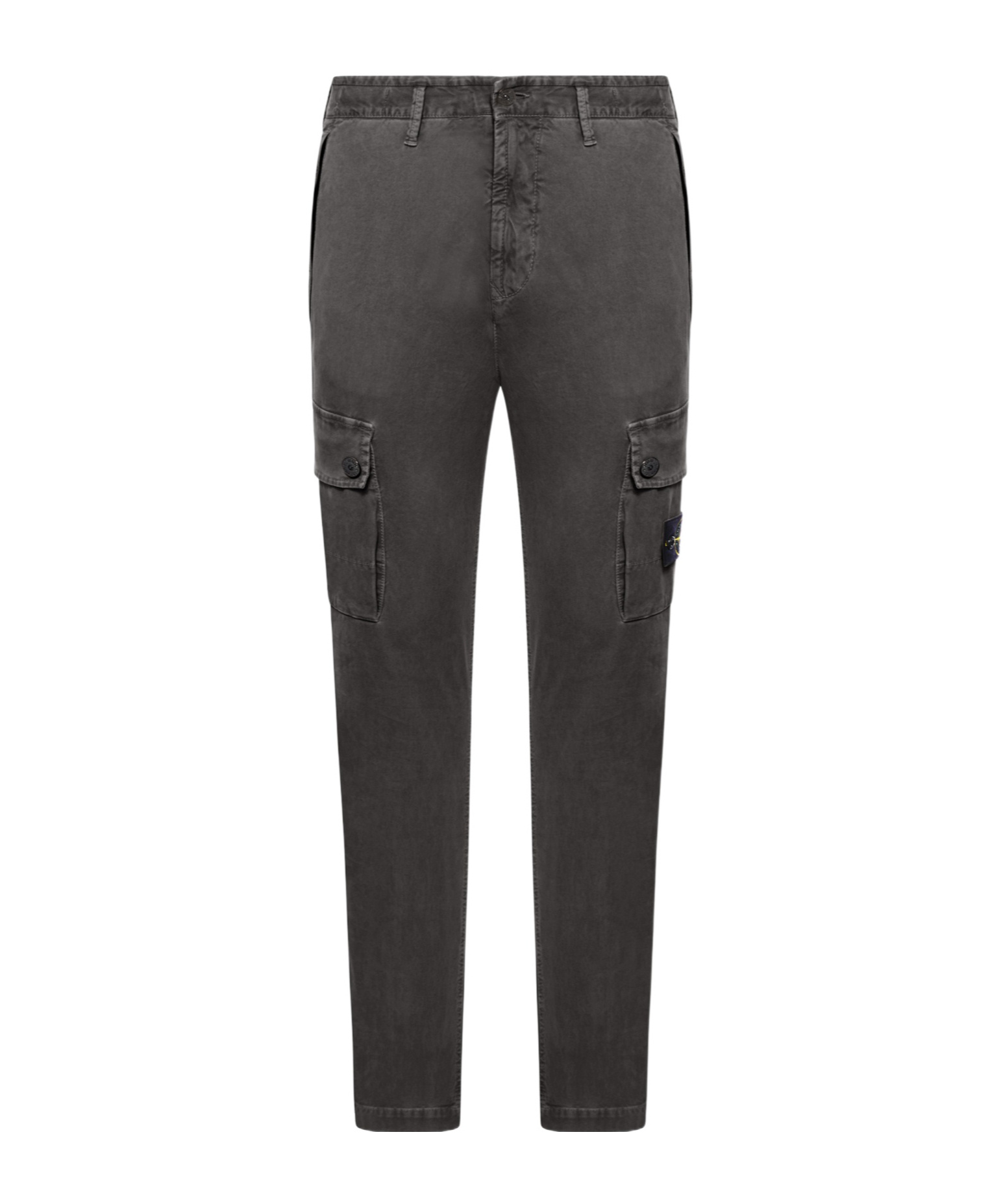 Stone Island Belt Loops Slacks In Black