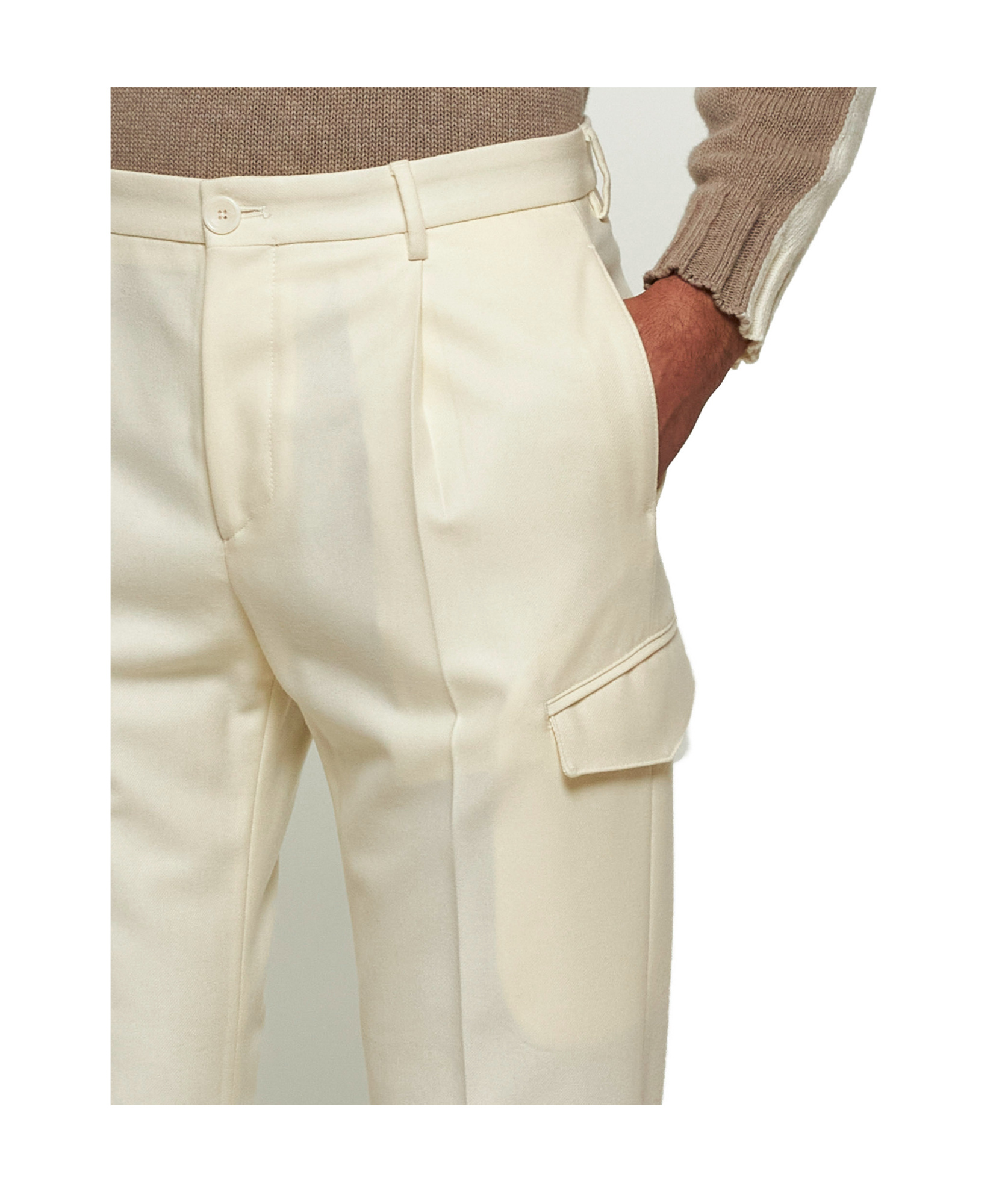 Shop Tagliatore Lang Trousers In Nude