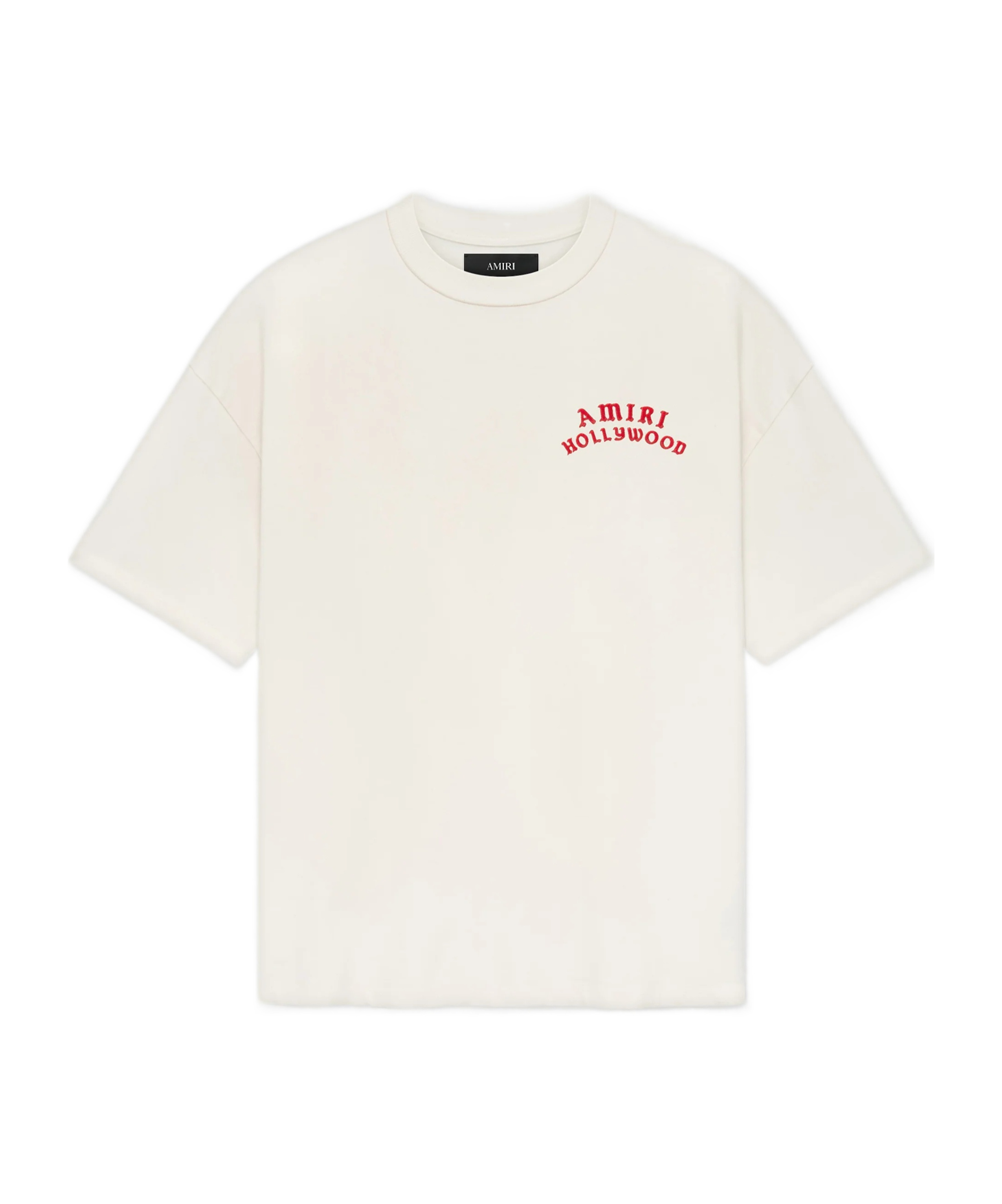 Amiri Mens Ivory Red Holly Text-print Cotton T-shirt Xl In Neutral