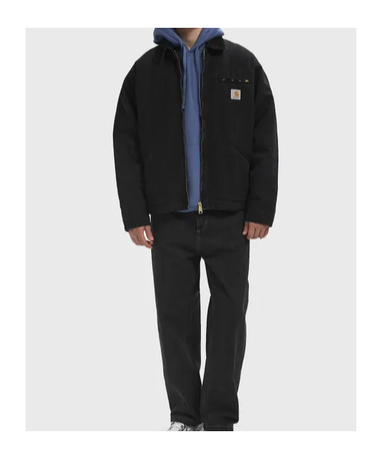 Carhartt Work In Progress Detroit Organic Cotton Canvas Jacket In Black