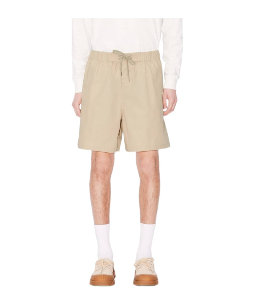 Kenzo Cotton Ripstop Elasticated Shorts In Nude