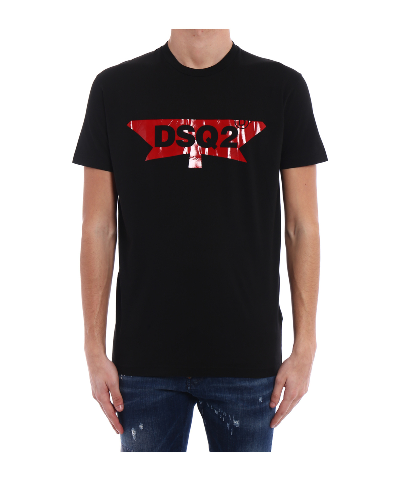 Dsquared2 Logo Printed T-shirt In Black